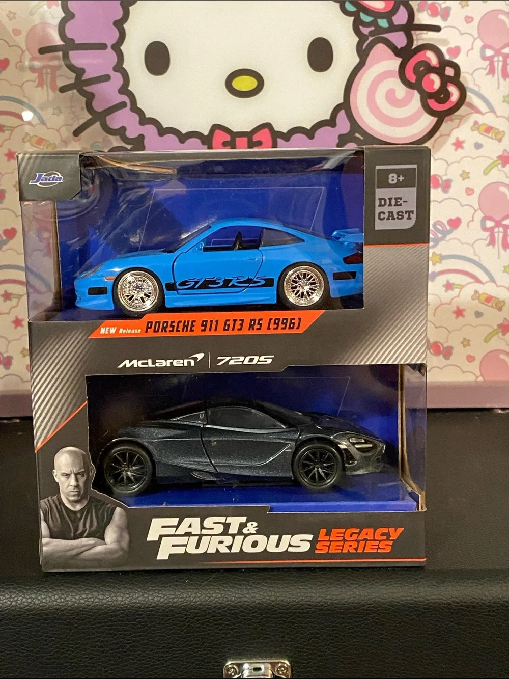 NIB 1:32 F&F Die-Cast Car Set - Blue Porsche 911 GT3 RS & Black McLaren 720S 💙🖤
